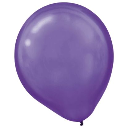 Picture of Amscan Pearlized Latex Balloons, 12in, Purple, Pack Of 72 Balloons, Set Of 2 Packs