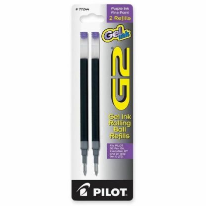 Picture of Pilot G2 Gel Refill, Fine Point, 0.7mm, Purple Ink, Pack of 2 Refills