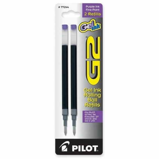 Picture of Pilot G2 Gel Refill, Fine Point, 0.7mm, Purple Ink, Pack of 2 Refills