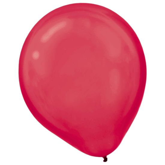 Picture of Amscan Pearlized Latex Balloons, 12in, Apple Red, Pack Of 72 Balloons, Set Of 2 Packs