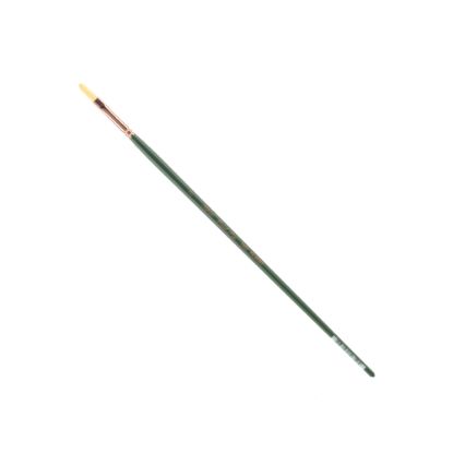 Picture of Silver Brush Grand Prix Paint Brush Series 1003, Size 2, Filbert Bristle, Hog Hair, Green