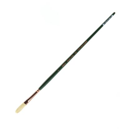 Picture of Silver Brush Grand Prix Paint Brush Series 1027, Size 4, Filbert Extra Long Bristle, Hog Hair, Green