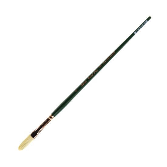 Picture of Silver Brush Grand Prix Paint Brush Series 1027, Size 6, Filbert Extra Long Bristle, Hog Hair, Green