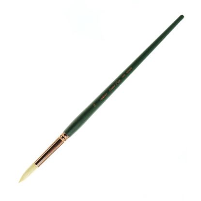 Picture of Silver Brush Grand Prix Paint Brush Series 1000, Size 10, Round Bristle, Hog Hair, Green