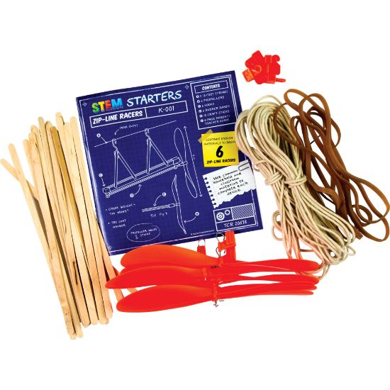 Picture of Teacher Created Resources STEM Starters, Zip-Line Racers, Grades 3-12, Set Of 38 Pieces