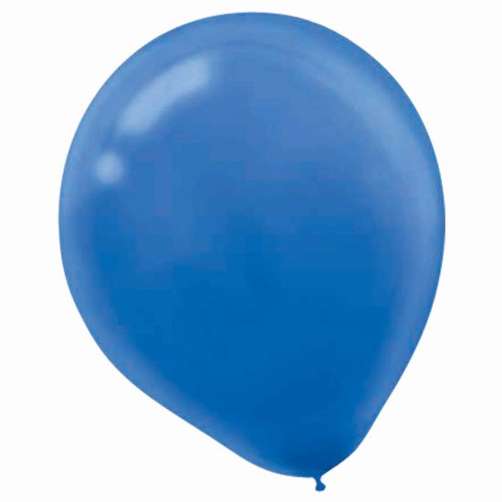 Picture of Amscan Latex Balloons, 12in, Bright Royal Blue, 15 Balloons Per Pack, Set Of 4 Packs