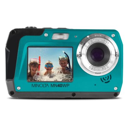 Picture of Minolta MN40WP 48.0-Megapixel Waterproof Digital Camera, Blue