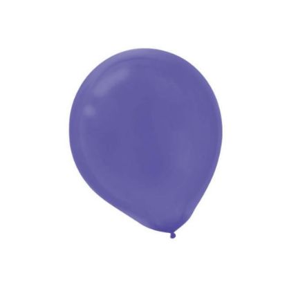 Picture of Amscan Latex Balloons, 12in, New Purple, 15 Balloons Per Pack, Set Of 4 Packs