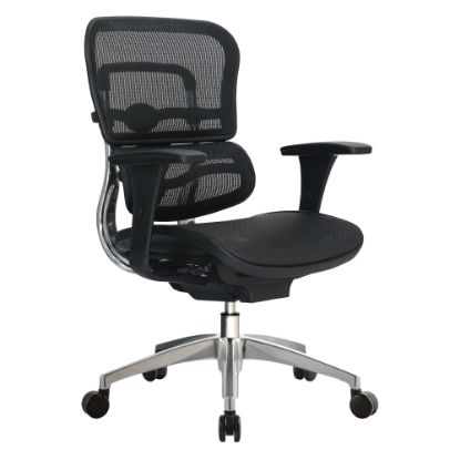 Picture of WorkPro 12000 Series Ergonomic Mesh/Mesh Mid-Back Chair, Black/Black, BIFMA Compliant