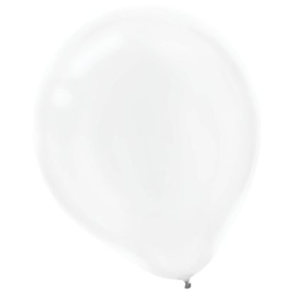 Picture of Amscan Latex Balloons, 12in, Frosty White, 15 Balloons Per Pack, Set Of 4 Packs