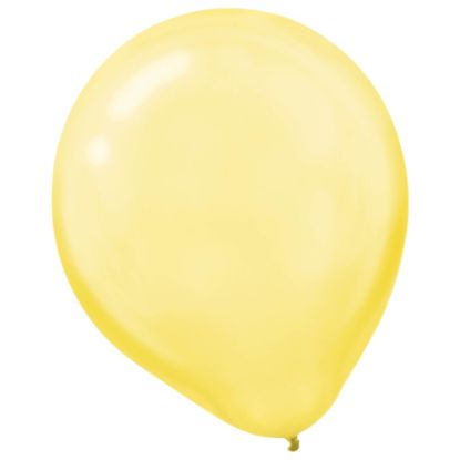 Picture of Amscan Latex Balloons, 12in, Sunshine Yellow, 15 Balloons Per Pack, Set Of 4 Packs