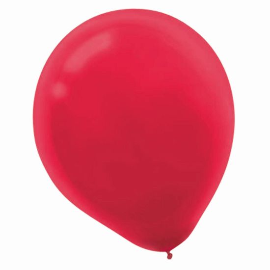 Picture of Amscan Latex Balloons, 12in, Apple Red, 15 Balloons Per Pack, Set Of 4 Packs