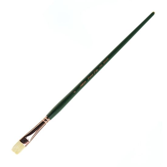 Picture of Silver Brush Grand Prix Paint Brush Series 1002, Size 8, Bright Bristle, Hog Hair, Green