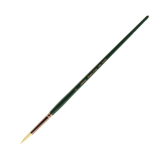 Picture of Silver Brush Grand Prix Paint Brush Series 1000, Size 6, Round Bristle, Hog Hair, Green