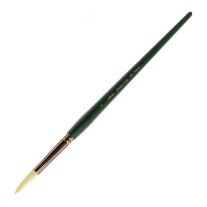 Picture of Silver Brush Grand Prix Paint Brush Series 1000, Size 12, Round Bristle, Hog Hair, Green