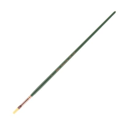 Picture of Silver Brush Grand Prix Paint Brush Series 1001, Size 2, Flat Bristle, Hog Hair, Green