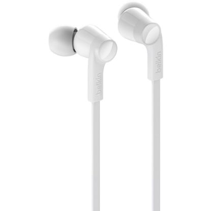 Picture of Belkin SoundForm Wired Earbuds with USB-C Connector - Stereo - USB Type C - Wired - Earbud - Binaural - In-ear - 4 ft Cable - White