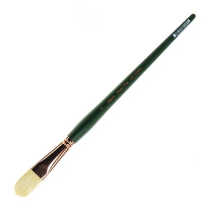 Picture of Silver Brush Grand Prix Paint Brush Series 1003, Size 12, Filbert Bristle, Hog Hair, Green