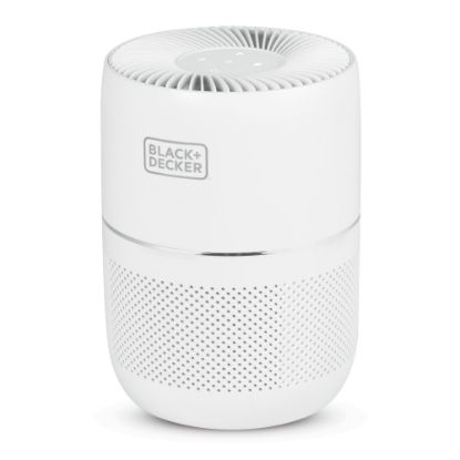 Picture of BLACK+DECKER HEPA Tabletop Air Purifier, 93 Sq Ft, 12-1/4inH x 8-15/16inW x 8-15/16inD, White