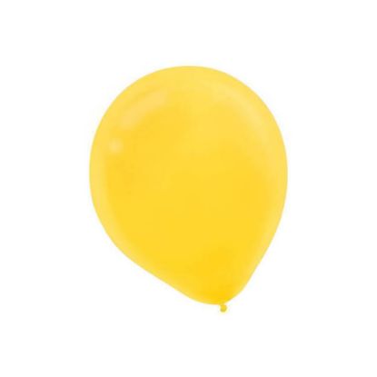 Picture of Amscan Glossy Latex Balloons, 9in, Sunshine Yellow, 20 Balloons Per Pack, Set Of 4 Packs