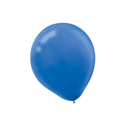 Picture of Amscan Glossy Latex Balloons, 9in, Bright Royal Blue, 20 Balloons Per Pack, Set Of 4 Packs