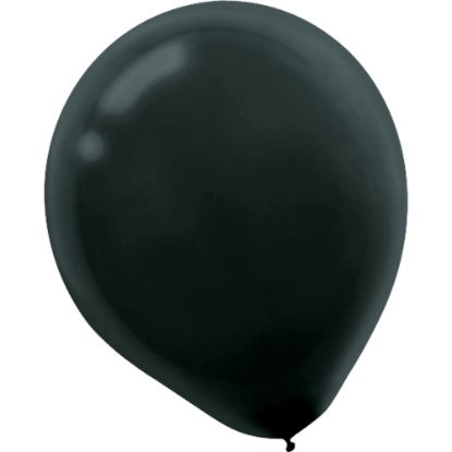 Picture of Amscan Glossy Latex Balloons, 9in, Jet Black, 20 Balloons Per Pack, Set Of 4 Packs