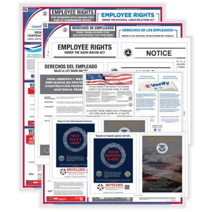 Picture of ComplyRight Federal Contractor (Construction) Labor Law Poster Set, Bilingual