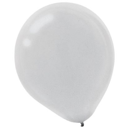 Picture of Amscan Pearlized Latex Balloons, 9in, Silver, Pack Of 20 Balloons, Set Of 4 Packs