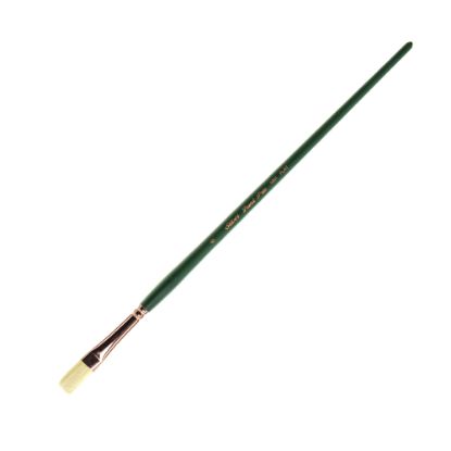 Picture of Silver Brush Grand Prix Paint Brush Series 1001, Size 6, Flat Bristle, Hog Hair, Green