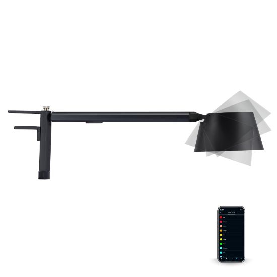 Picture of Black+Decker Verve Designer Series Smart LED Desk Lamp With Clamp Base, 4-1/16inH, Black