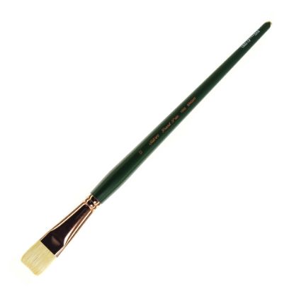 Picture of Silver Brush Grand Prix Paint Brush Series 1002, Size 12, Bright Bristle, Hog Hair, Green