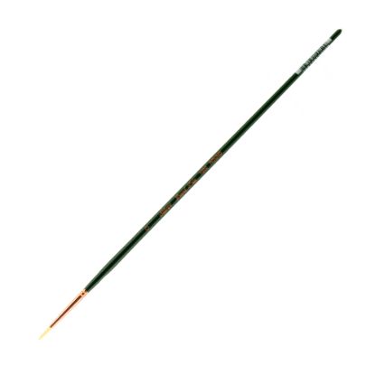 Picture of Silver Brush Grand Prix Paint Brush Series 1000, Size 0, Round Bristle, Hog Hair, Green