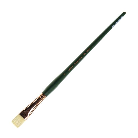 Picture of Silver Brush Grand Prix Paint Brush Series 1002, Size 10, Bright Bristle, Hog Hair, Green