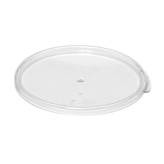 Picture of Cambro Camwear Round Food Storage Lids For 6- And 8-Qt Containers, Clear, Pack Of 12 Lids