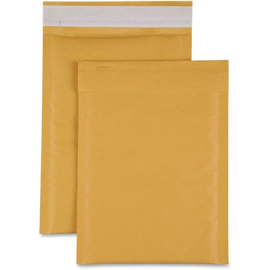 Picture of Sparco Size 1 Bubble Cushioned Mailers - Bubble - #1 - 7 1/2in Width x 12in Length - Self-sealing - Kraft - 100 / Carton - Kraft