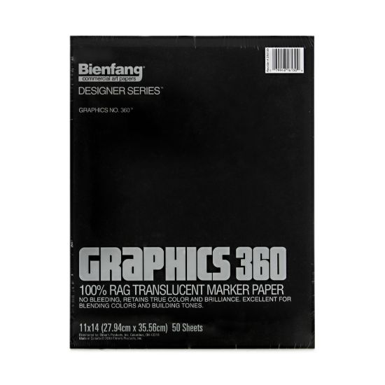 Picture of Bienfang Graphics 360 Translucent Marker Pad, 11in x 14in, White, 50 Sheets