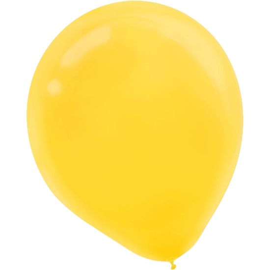 Picture of Amscan Glossy 5in Latex Balloons, Sunshine Yellow, 50 Balloons Per Pack, Set Of 3 Packs