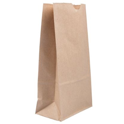 Picture of JAM Paper Medium Kraft Lunch Bags, Brown, 5 x 9 3/4 x 3, Pack Of 25 Bags