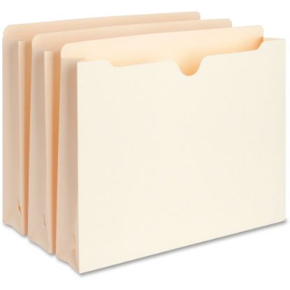 Picture of Business Source 2-Ply Vertical Expanding File Pockets, 2in Expansion, Letter Size, 8 1/2in x 11in, Manila, Box Of 50 Pockets