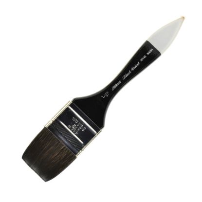 Picture of Silver Brush 30145 Black Velvet Series Paint Brush, 1 1/2in, Wash Bristle, Squirrel Hair/Synthetic Filament, Multicolor