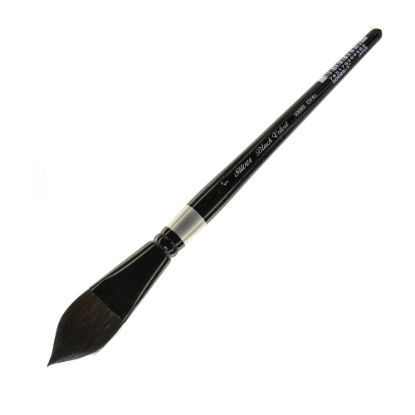 Picture of Silver Brush 3009S Black Velvet Series Paint Brush, 1in, Oval Wash Bristle, Squirrel Hair/Synthetic Filament, Multicolor