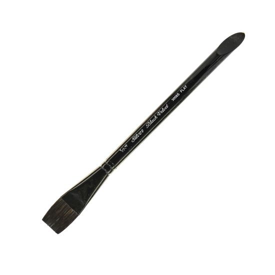 Picture of Silver Brush 3008S Black Velvet Series Paint Brush, 3/4in, Square Wash Bristle, Squirrel Hair/Synthetic Filament, Multicolor