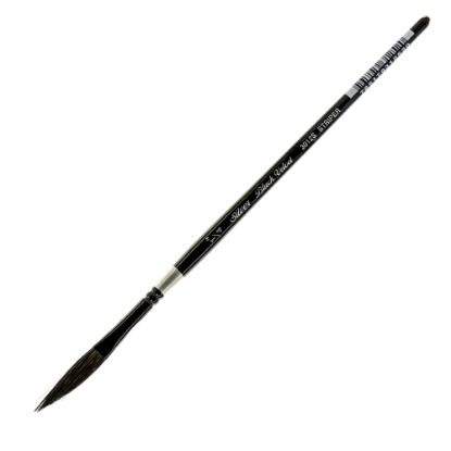 Picture of Silver Brush 3012S Black Velvet Series Paint Brush, 1/4in, Dagger Striper Bristle, Squirrel Hair/Synthetic Filament, Multicolor