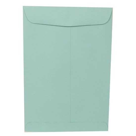 Picture of JAM Paper Open-End 9in x 12in Catalog Envelopes, Gummed Seal, Aqua Blue, Pack Of 25 Envelopes