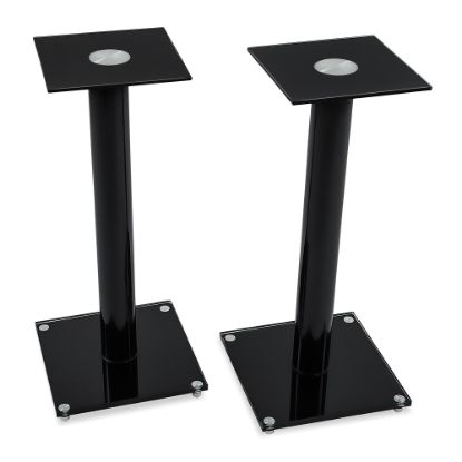 Picture of Mount-It! MI-58B Speaker Floor Stands, 23inH x 10inW x 8inD, Black, Set Of 2 Stands