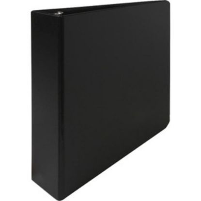 Picture of Business Source Basic 3-Ring Binder, 2in Round Rings, Black