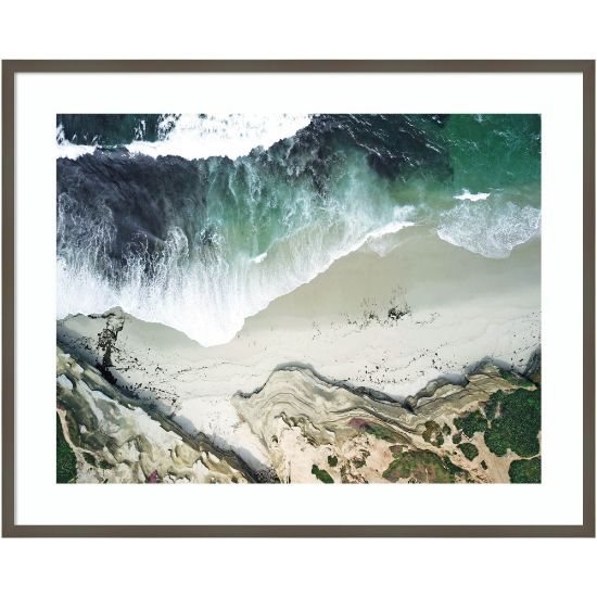 Picture of Amanti Art La Jolla Curves by Rachel Dowd Wood Framed Wall Art Print, 41inW x 33inH, Gray