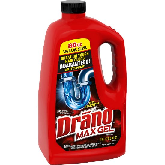 Picture of Drano Max Gel Clog Remover, 80 Oz, Pack Of 6 Bottles