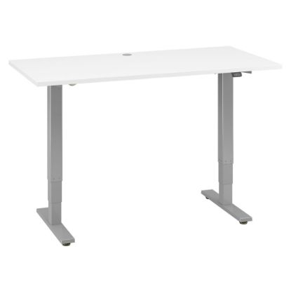 Picture of Move 40 Series by Bush Business Furniture Electric Height-Adjustable Standing Desk, 60in x 30in, White/Cool Gray Metallic, Standard Delivery