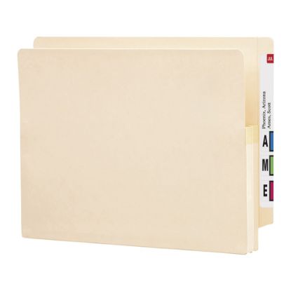 Picture of Smead Manila File Pocket With Reinforced Tab, Letter Size, 1 3/4in Expansion, Box Of 25